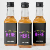 STIJLVOL MODERN  ZWART GEVERIFIEERD BRANDED LIKEURFLES ETIKET (Flessen)