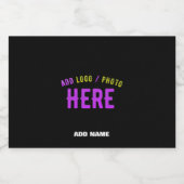 STIJLVOL MODERN  ZWART GEVERIFIEERD BRANDED LIKEURFLES ETIKET (Enkel label)