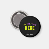 STIJLVOL MODERN  ZWART GEVERIFIEERD BRANDED MAGNEET (Voorkant / Achterkant)