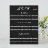 STIJLVOL MODERN  ZWART GEVERIFIEERD BRANDED MENU (Staand voorkant)
