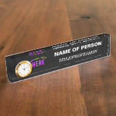 STIJLVOL MODERN  ZWART GEVERIFIEERD BRANDED NAAMBORDJE (Zijkant)