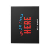 STIJLVOL MODERN ZWART GEVERIFIEERD BRANDED NOTITIEBLOK (Linkerzijde)