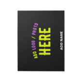 STIJLVOL MODERN ZWART GEVERIFIEERD BRANDED NOTITIEBLOK (Linkerzijde)