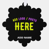 STIJLVOL MODERN  ZWART GEVERIFIEERD BRANDED ORNAMENT KAART (Voorkant)