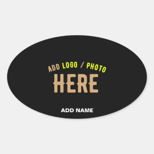 STIJLVOL MODERN ZWART GEVERIFIEERD BRANDED OVALE STICKER
