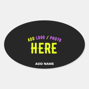 STIJLVOL MODERN ZWART GEVERIFIEERD BRANDED OVALE STICKER