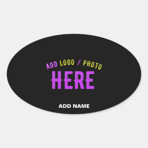 STIJLVOL MODERN ZWART GEVERIFIEERD BRANDED OVALE STICKER