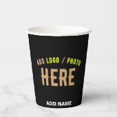 STIJLVOL MODERN  ZWART GEVERIFIEERD BRANDED PAPIEREN BEKERS (Achterkant)