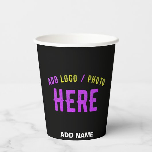 STIJLVOL MODERN  ZWART GEVERIFIEERD BRANDED PAPIEREN BEKERS (Achterkant)