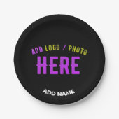 STIJLVOL MODERN  ZWART GEVERIFIEERD BRANDED PAPIEREN BORDJE (Voorkant)