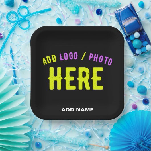 STIJLVOL MODERN  ZWART GEVERIFIEERD BRANDED PAPIEREN BORDJE (Feest)