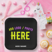 STIJLVOL MODERN  ZWART GEVERIFIEERD BRANDED PAPIEREN BORDJE (Feest)