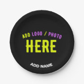 STIJLVOL MODERN ZWART GEVERIFIEERD BRANDED PAPIEREN BORDJE (Voorkant)