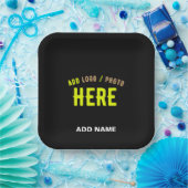 STIJLVOL MODERN ZWART GEVERIFIEERD BRANDED PAPIEREN BORDJE (Feest)