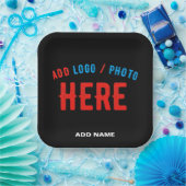 STIJLVOL MODERN  ZWART GEVERIFIEERD BRANDED PAPIEREN BORDJE (Feest)