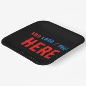 STIJLVOL MODERN  ZWART GEVERIFIEERD BRANDED PAPIEREN BORDJE (Gebogen)