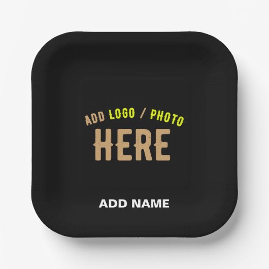 STIJLVOL MODERN  ZWART GEVERIFIEERD BRANDED PAPIEREN BORDJE (Voorkant)