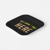 STIJLVOL MODERN  ZWART GEVERIFIEERD BRANDED PAPIEREN BORDJE (Gebogen)