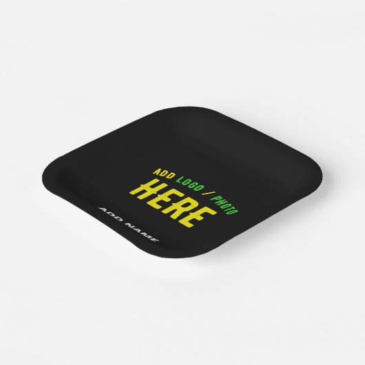 STIJLVOL MODERN  ZWART GEVERIFIEERD BRANDED PAPIEREN BORDJE (Gebogen)