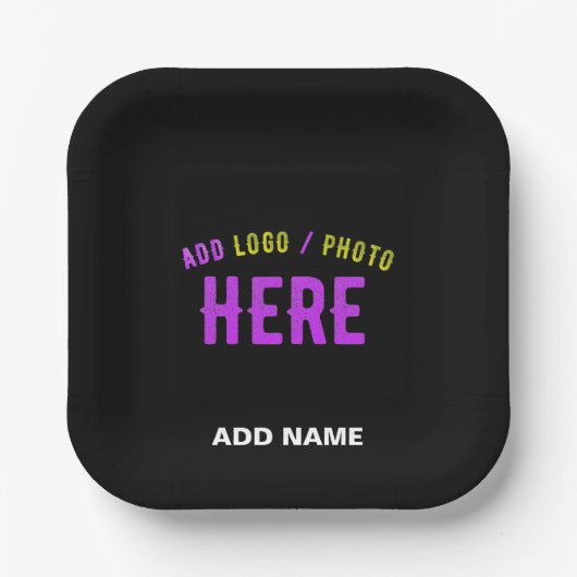 STIJLVOL MODERN  ZWART GEVERIFIEERD BRANDED PAPIEREN BORDJE (Voorkant)