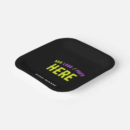 STIJLVOL MODERN  ZWART GEVERIFIEERD BRANDED PAPIEREN BORDJE (Gebogen)