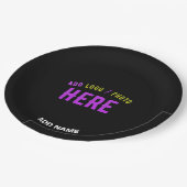 STIJLVOL MODERN  ZWART GEVERIFIEERD BRANDED PAPIEREN BORDJE (Gekanteld)