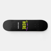 STIJLVOL MODERN ZWART GEVERIFIEERD BRANDED PERSOONLIJK SKATEBOARD (Horizontaal)