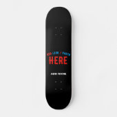 STIJLVOL MODERN  ZWART GEVERIFIEERD BRANDED PERSOONLIJK SKATEBOARD (Voorkant)