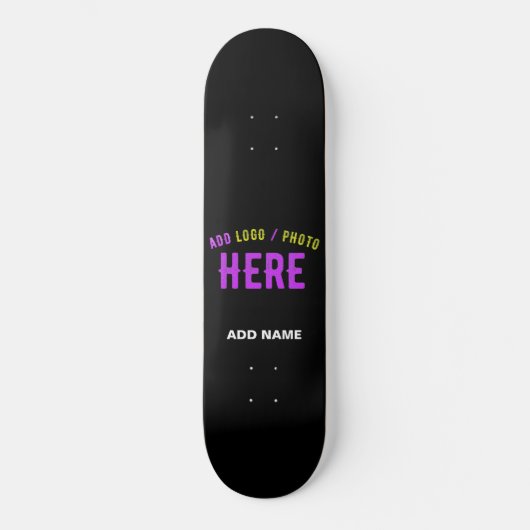 STIJLVOL MODERN  ZWART GEVERIFIEERD BRANDED PERSOONLIJK SKATEBOARD (Voorkant)