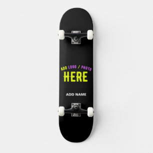 STIJLVOL MODERN ZWART GEVERIFIEERD BRANDED PERSOONLIJK SKATEBOARD