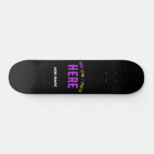 STIJLVOL MODERN  ZWART GEVERIFIEERD BRANDED PERSOONLIJK SKATEBOARD (Horizontaal)