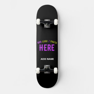 STIJLVOL MODERN ZWART GEVERIFIEERD BRANDED PERSOONLIJK SKATEBOARD