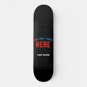 STIJLVOL MODERN ZWART GEVERIFIEERD BRANDED PERSOONLIJK SKATEBOARD
