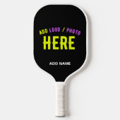 STIJLVOL MODERN  ZWART GEVERIFIEERD BRANDED PICKLEBALL PADDLE (Voorkant)