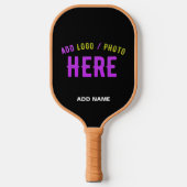 STIJLVOL MODERN  ZWART GEVERIFIEERD BRANDED PICKLEBALL PADDLE (Voorkant)