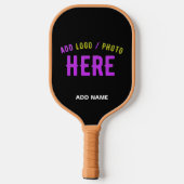 STIJLVOL MODERN  ZWART GEVERIFIEERD BRANDED PICKLEBALL PADDLE (Achterkant)