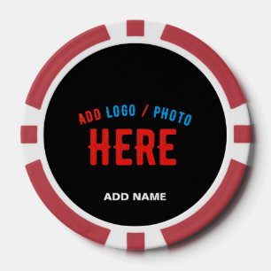 STIJLVOL MODERN ZWART GEVERIFIEERD BRANDED POKER CHIPS
