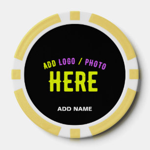 STIJLVOL MODERN ZWART GEVERIFIEERD BRANDED POKER CHIPS
