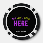 STIJLVOL MODERN  ZWART GEVERIFIEERD BRANDED POKER CHIPS (Achterkant)