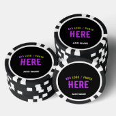 STIJLVOL MODERN  ZWART GEVERIFIEERD BRANDED POKER CHIPS (Opstapeling)