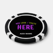 STIJLVOL MODERN  ZWART GEVERIFIEERD BRANDED POKER CHIPS (Enkel)