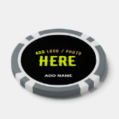 STIJLVOL MODERN  ZWART GEVERIFIEERD BRANDED POKER CHIPS (Enkel)
