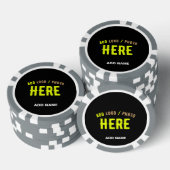 STIJLVOL MODERN  ZWART GEVERIFIEERD BRANDED POKER CHIPS (Opstapeling)