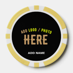 STIJLVOL MODERN ZWART GEVERIFIEERD BRANDED POKER CHIPS