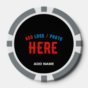 STIJLVOL MODERN ZWART GEVERIFIEERD BRANDED POKER CHIPS