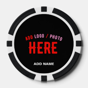 STIJLVOL MODERN ZWART GEVERIFIEERD BRANDED POKER CHIPS