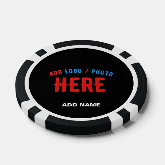 STIJLVOL MODERN  ZWART GEVERIFIEERD BRANDED POKER CHIPS (Enkel)