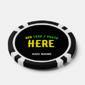 STIJLVOL MODERN  ZWART GEVERIFIEERD BRANDED POKER CHIPS (Enkel)