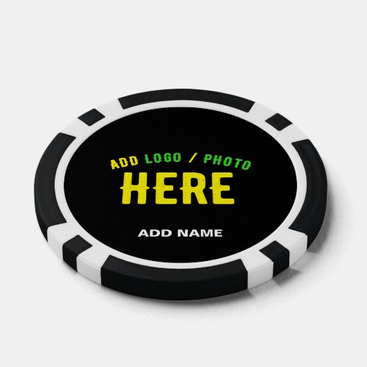STIJLVOL MODERN  ZWART GEVERIFIEERD BRANDED POKER CHIPS (Enkel)
