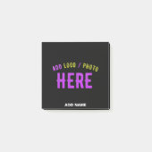 STIJLVOL MODERN ZWART GEVERIFIEERD BRANDED POST-IT® NOTES (Voorkant)